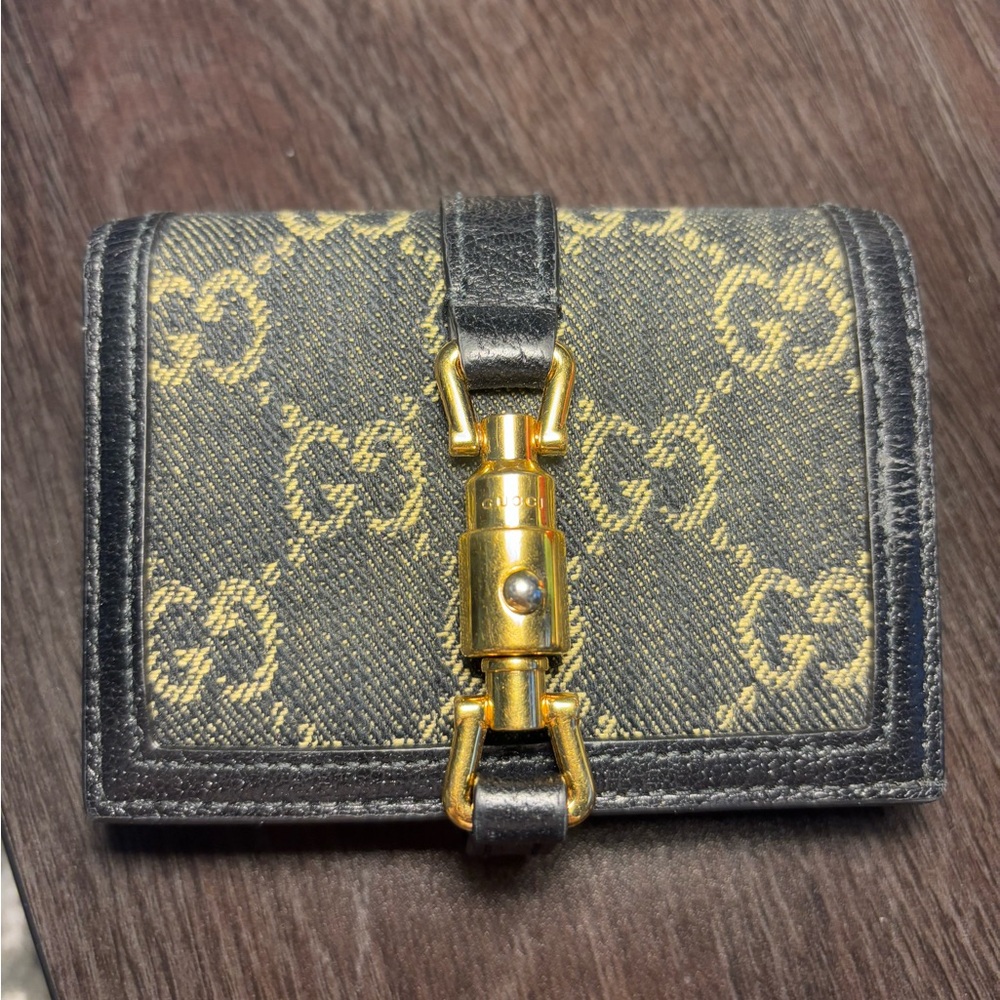 Gucci GG Jackie 1961 Denim Wallet (Product #645536)